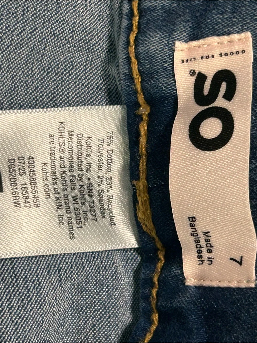 SO Size 7‎ Girls Flare Jeans Elastic Waist Blue
